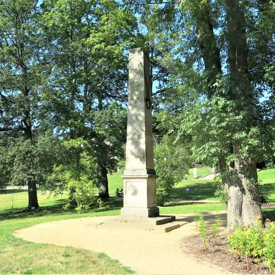 Pomník Karla Josefa Heidlera v Sadech Václava Skalníka v Mariánských Lázních