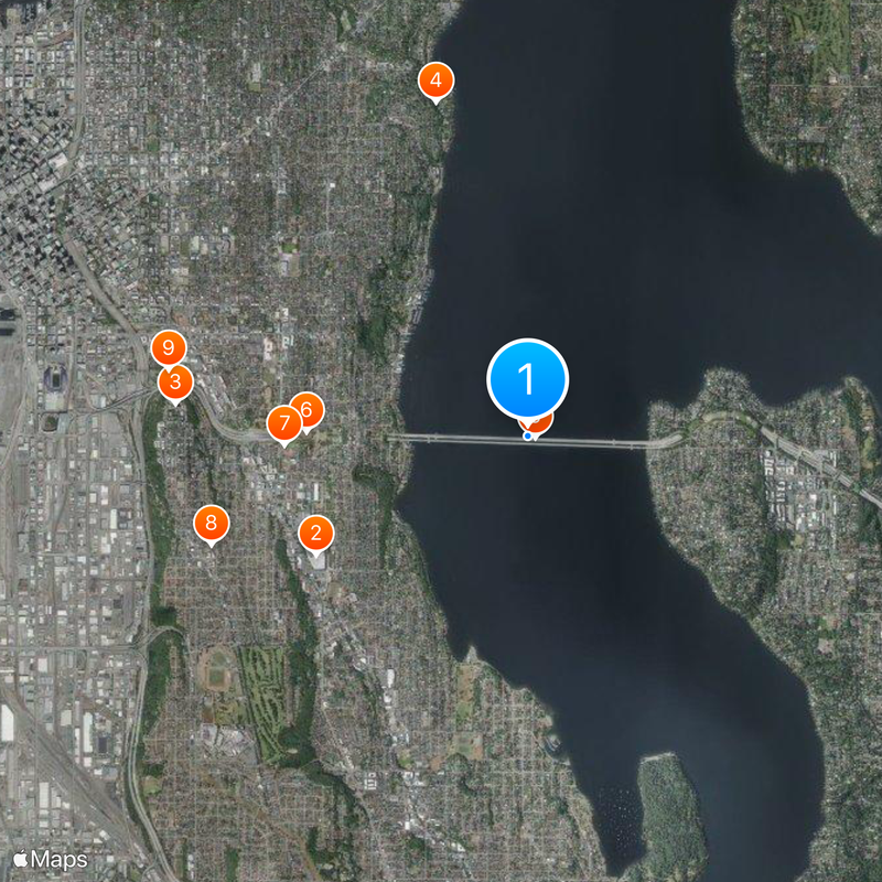 Lacey V. Murrow Memorial Bridge Mappa