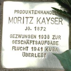 Stolperstein à la mémoire de Moritz Kayser