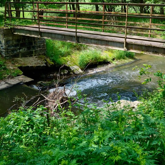 Lávka přes Černý potok k Otovskému rybníku