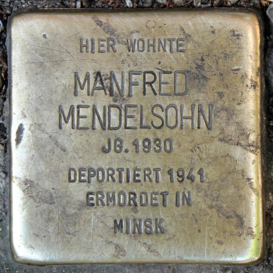 Stolperstein en memoria de Manfred Mendelsohn
