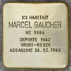 Stolperstein dedicated to Marcel Gaucher