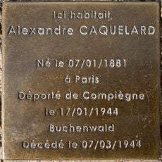 Stoleperstein à la mémoire d'Alexandre Caquelard