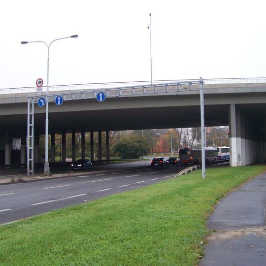 Bridge of Jižní spojka over Vídeňská street