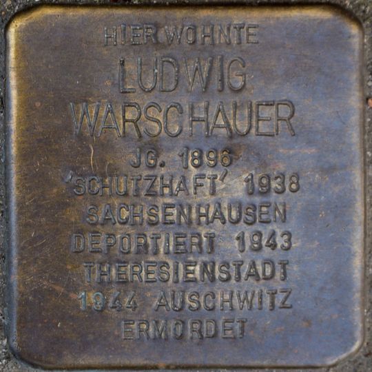 Stolperstein en memoria de Ludwig Warschauer