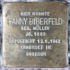 Stolperstein dedicated to Fanny Biberfeld