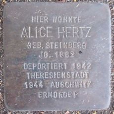 Stolperstein dedicated to Alice Hertz