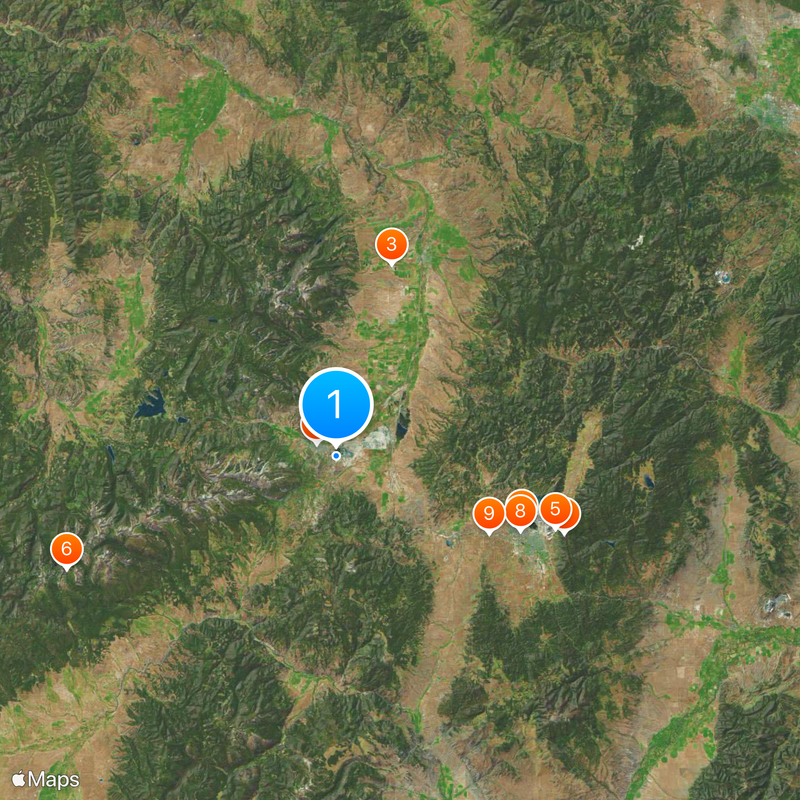 Anaconda Smelter Stack Map