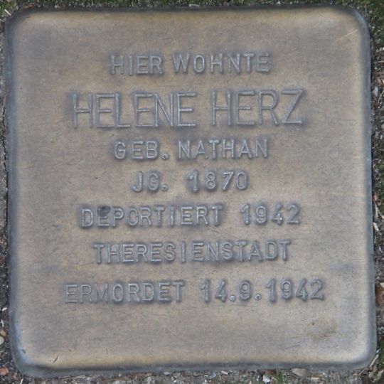 Stolperstein dedicated to Helene Herz