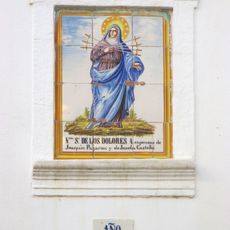 Ceramic panel of Our Lady of the Sorrows