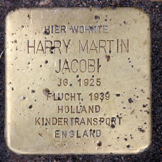 Stolperstein en memoria de Harry Martin Jacobi