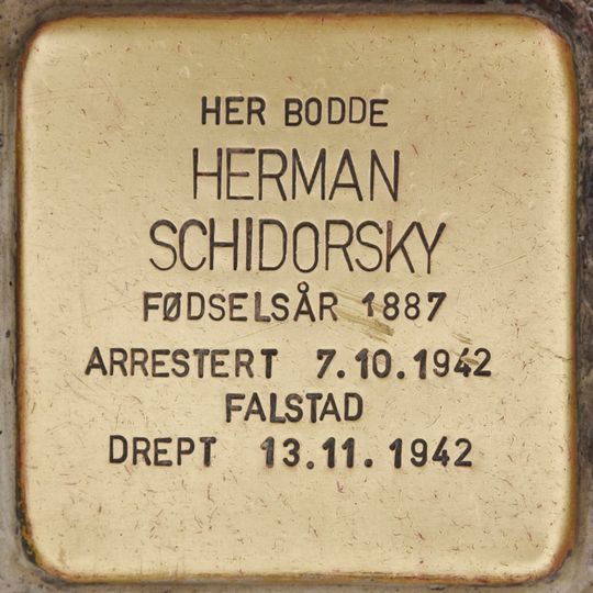 Stolperstein en memoria de Herman Schidorsky