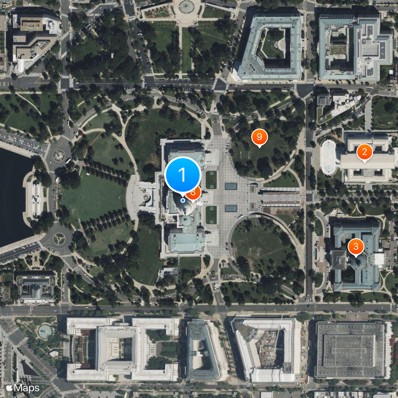 Campidoglio degli Stati Uniti Mappa