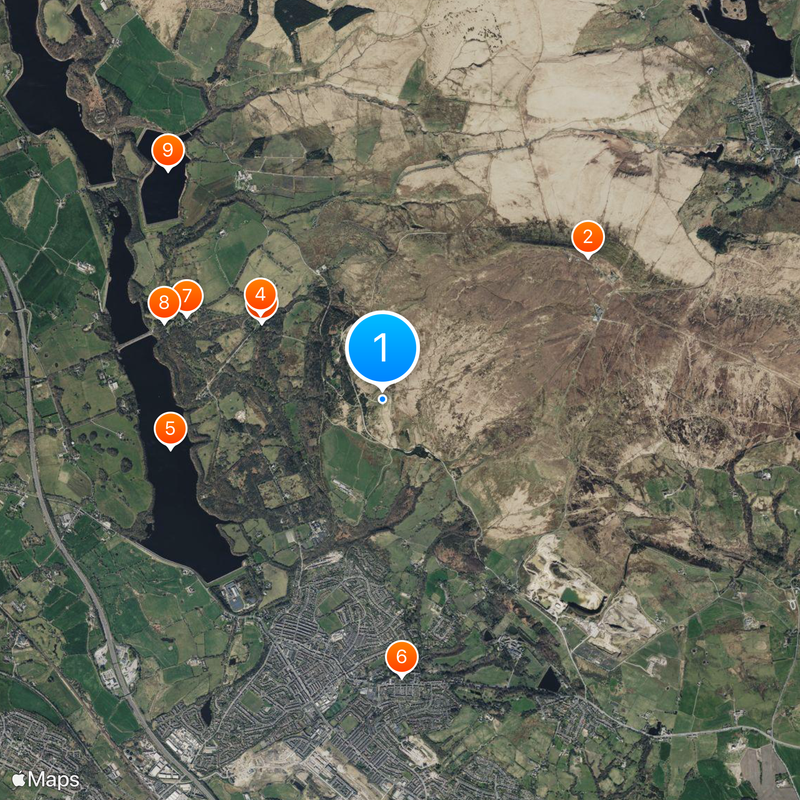 Rivington Pike Mappa