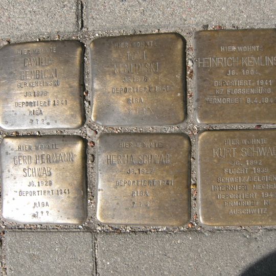 Stolperstein en memoria de Heinrich Kemlinski