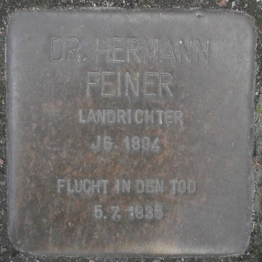 Stolperstein en memoria de Hermann Feiner