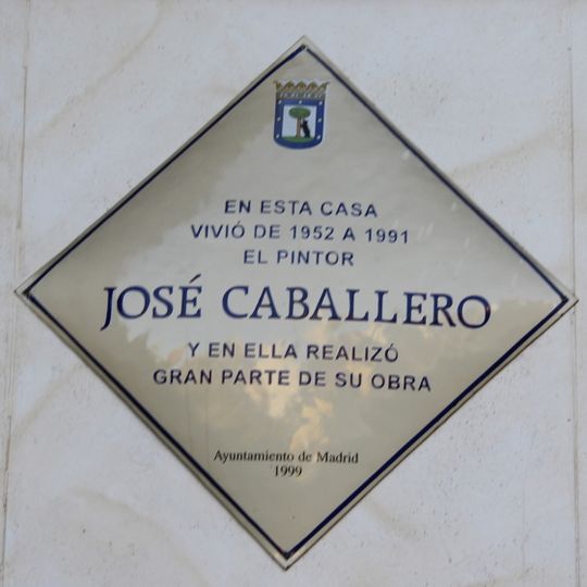 Commemorative plaque to José Caballero