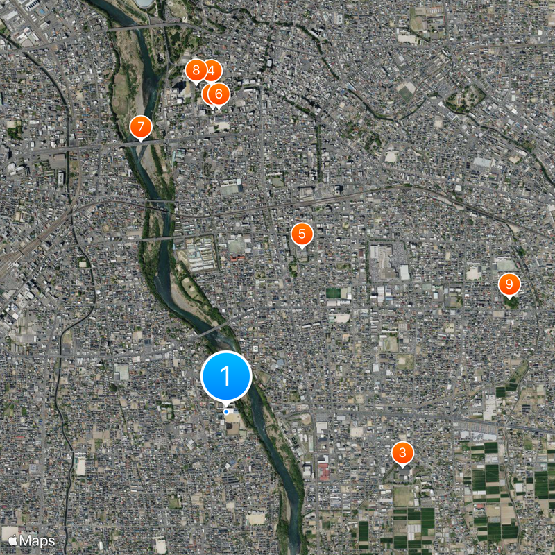 Maebashi Ikuei High School Map