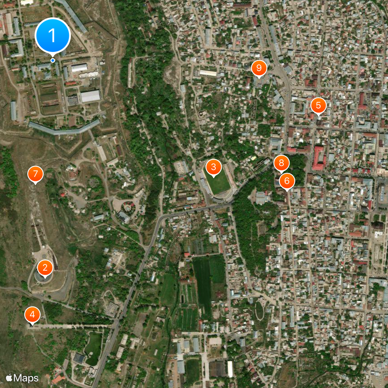 Russian 102nd Military Base Kaart