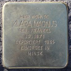 Stolperstein dedicated to Klara Magnus