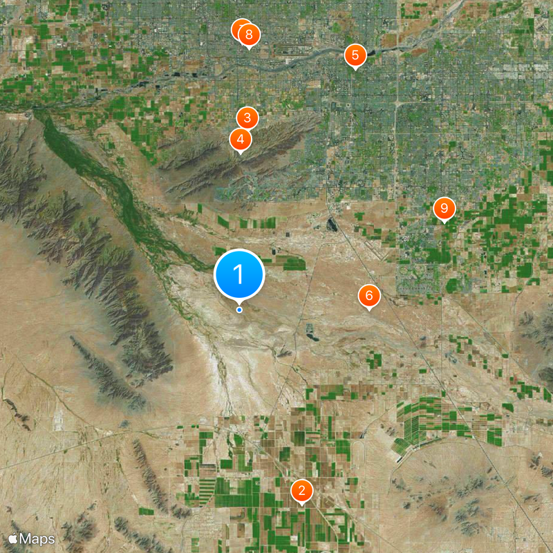 Phoenix metropolitan area Harita