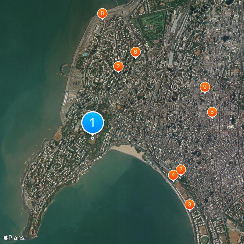 Hanging Gardens of Mumbai Mapa