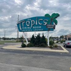 The Tropics Restaurant Neon Sign