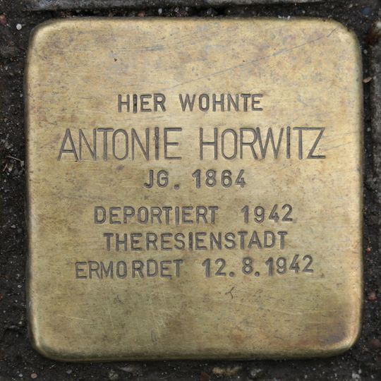 Stolperstein à la mémoire d’Antonie Horwitz