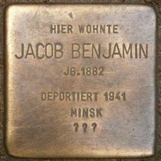 Stolperstein à la mémoire de Jacob Benjamin