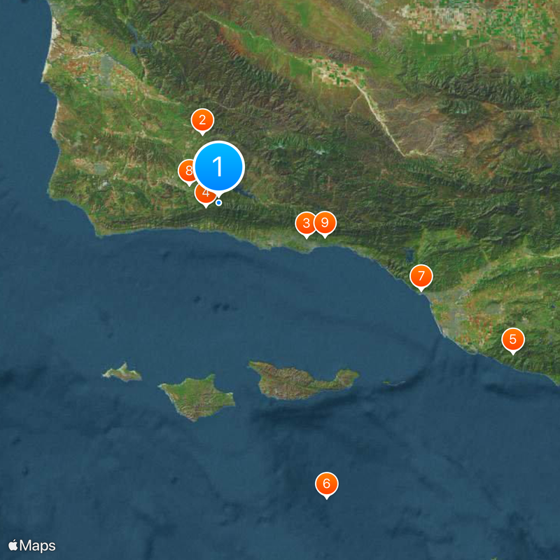 Condado de Santa Bárbara Mapa