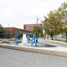 Fountain near Pardubice hlavní nádraží