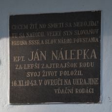 Rodný dom kpt. Nálepku, tabuľa pamätná