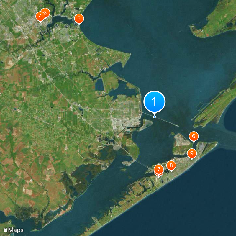 Contea di Galveston Mappa