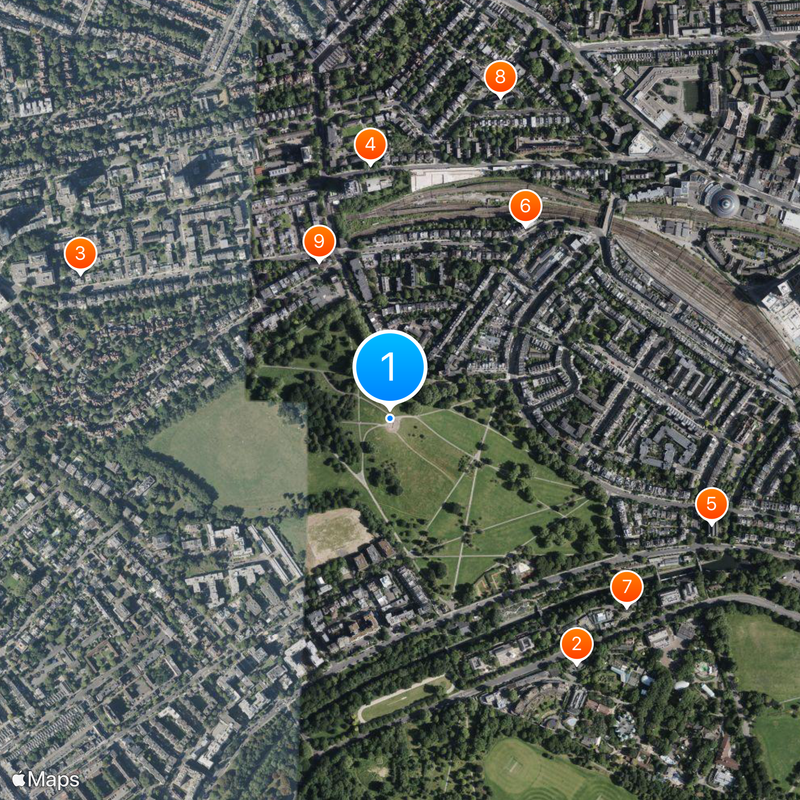 Primrose Hill Mapa