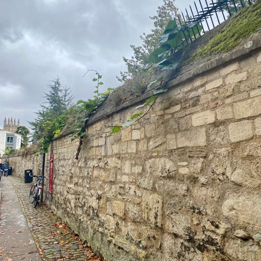 Merton College, Wall Fronting Merton Street