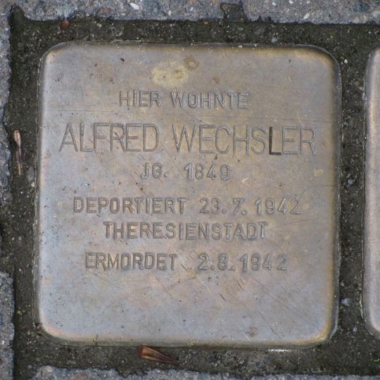 Stolperstein à la mémoire d’Alfred Wechsler