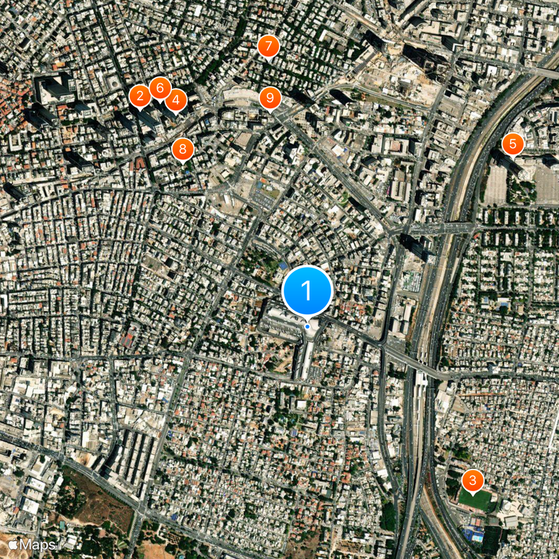 Tel Aviv central bus station Map