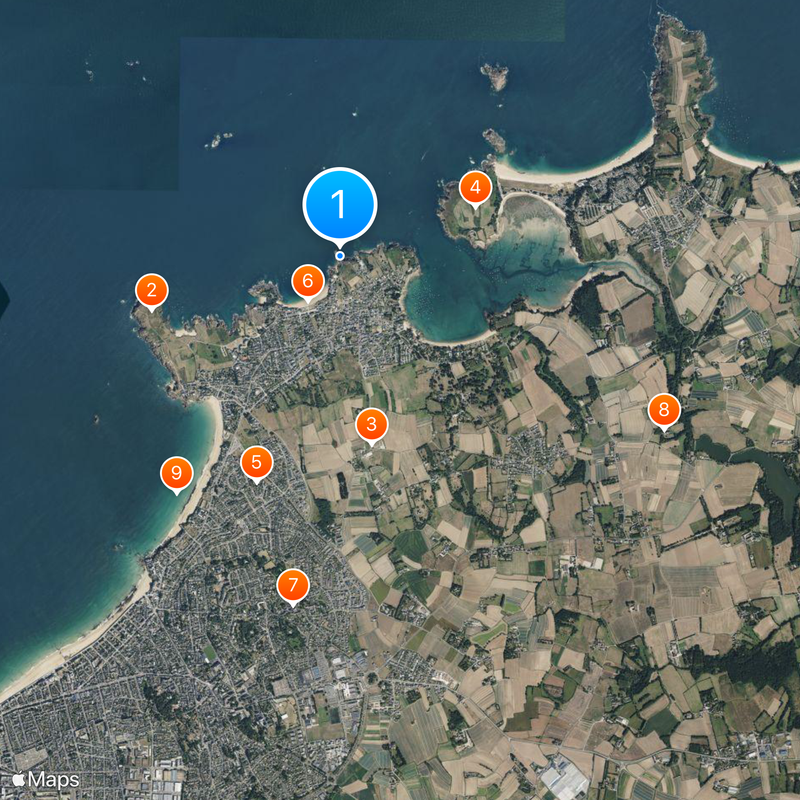 Rochers sculptés de Rothéneuf Map