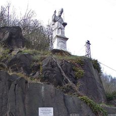 Socha svatého Vojtěcha nad cestou z Dolního Žlebu do Čertovy Vody