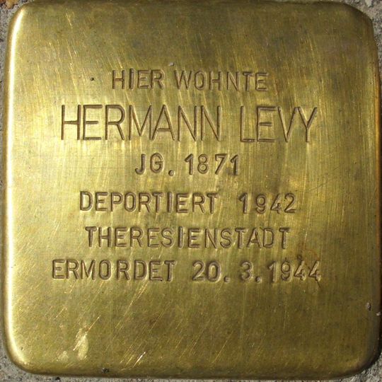 Stolperstein dedicated to Hermann Levy
