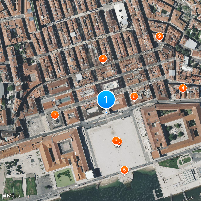 Arco de la Rua Augusta Mapa