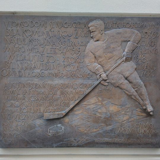 Pamětní deska persekuce hokejistů v Praze