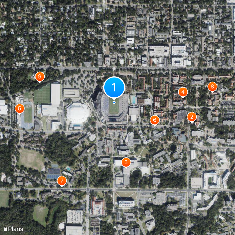 Ben Hill Griffin Stadium Kaart