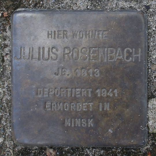 Stolperstein dedicated to Julius Rosenbach