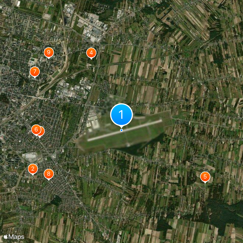 Warsaw Radom Airport Map