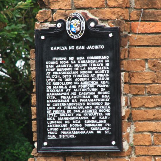 Chapel of San Jacinto historical marker