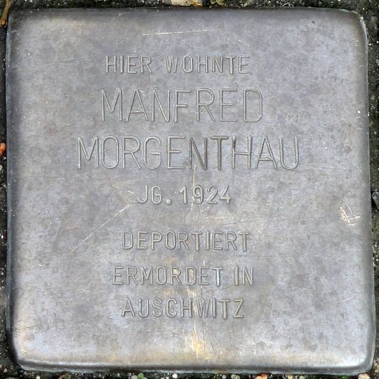 Stolperstein dedicated to Manfred Morgenthau
