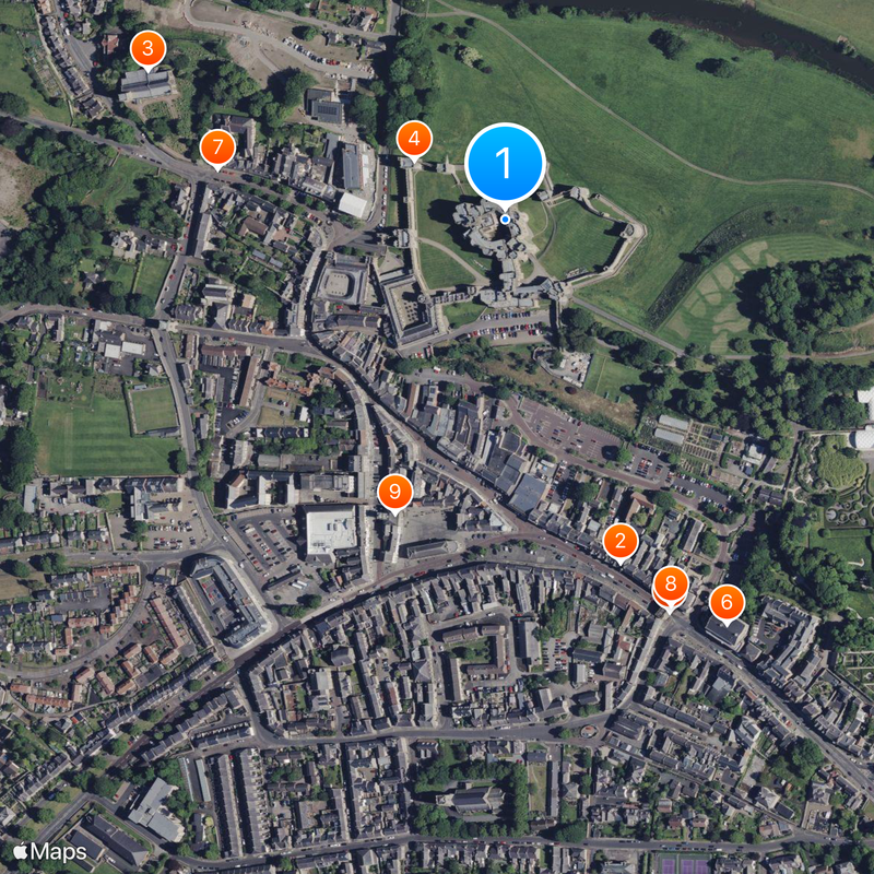 Castillo de Alnwick Mapa