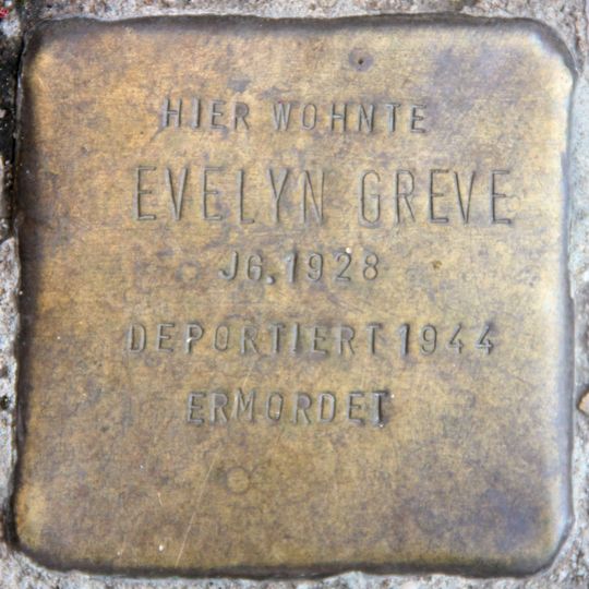 Stolperstein en memoria de Evelyn Greve
