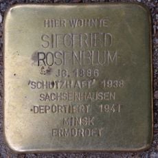 Stolperstein à la mémoire de Siegfried Rosenblum